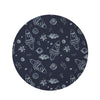 Cartoon Galaxy Space Round Rug-grizzshop