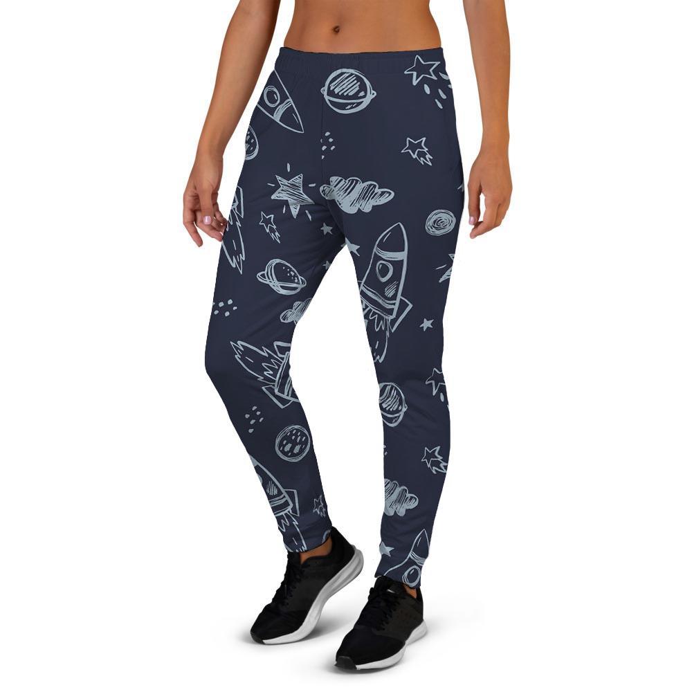 Cartoon Galaxy Space Women's Joggers-grizzshop