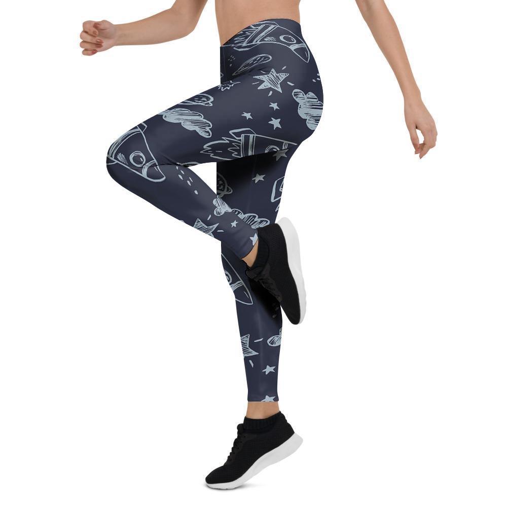 Cartoon Galaxy Space Women's Leggings-grizzshop