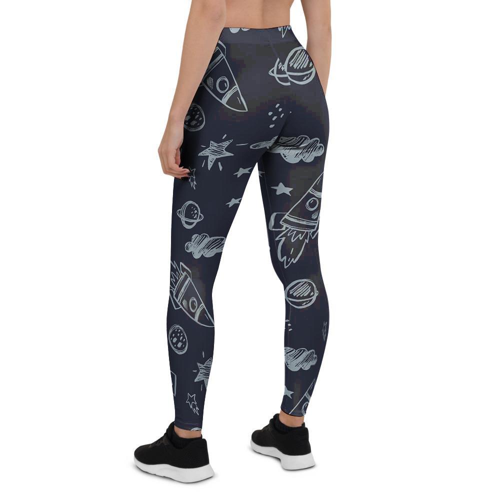 Cartoon Galaxy Space Women's Leggings-grizzshop