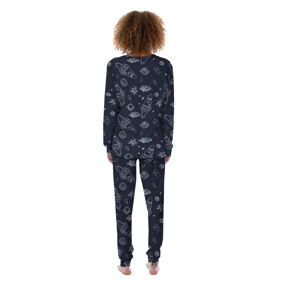 Cartoon Galaxy Space Women's Pajamas-grizzshop