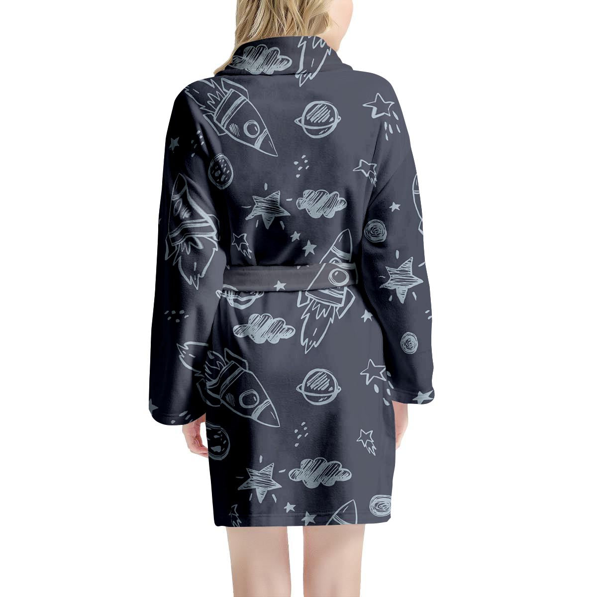 Cartoon Galaxy Space Women's Robe-grizzshop