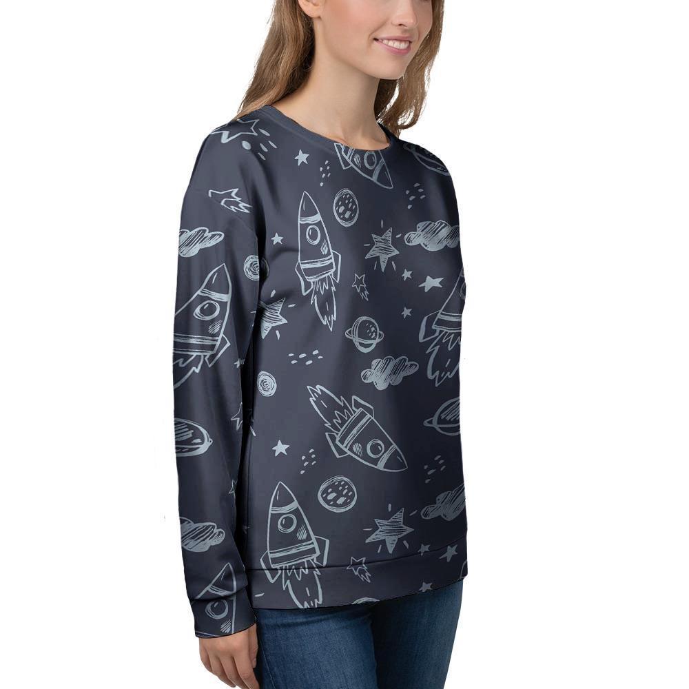 Cartoon Galaxy Space Women's Sweatshirt-grizzshop