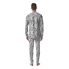 Cartoon Giraffe White And Black Print Men's Pajamas-grizzshop