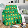 Cartoon Green Avocado Pattern Print Blanket-grizzshop