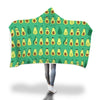 Cartoon Green Avocado Pattern Print Hooded Blanket-grizzshop