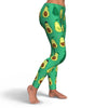 Cartoon Green Avocado Pattern Print Pattern Women Leggings-grizzshop