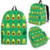 Cartoon Green Avocado Pattern Print Premium Backpack-grizzshop