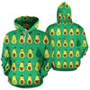 Cartoon Green Avocado Pattern Print Women Men Pullover Hoodie-grizzshop