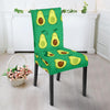 Cartoon Green Avocado Patttern Print Chair Cover-grizzshop