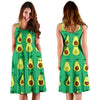 Cartoon Green Avocado Patttern Print Dress-grizzshop