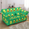 Cartoon Green Avocado Patttern Print Loveseat Cover-grizzshop