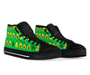 Cartoon Green Avocado Patttern Print Men Women's High Top Shoes-grizzshop