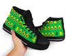 Cartoon Green Avocado Patttern Print Men Women's High Top Shoes-grizzshop