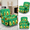 Cartoon Green Avocado Patttern Print Recliner Cover-grizzshop