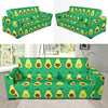 Cartoon Green Avocado Patttern Print Sofa Covers-grizzshop