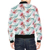 Cartoon Jellyfish Pattern Print Men's Bomber Jacket-grizzshop