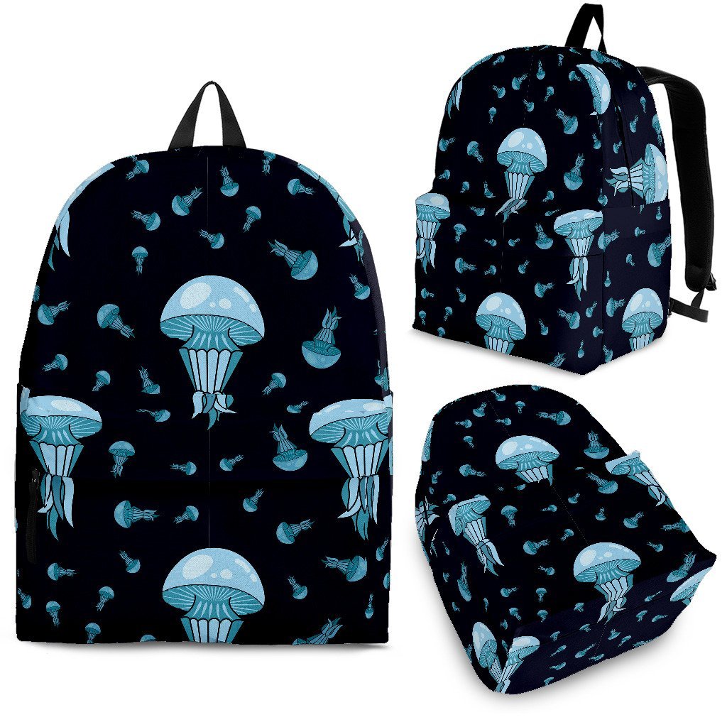 Cartoon Jellyfish Print Pattern Backpack-grizzshop