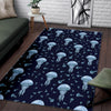 Cartoon Jellyfish Print Pattern Floor Mat-grizzshop