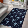 Cartoon Jellyfish Print Pattern Floor Mat-grizzshop