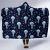 Cartoon Jellyfish Print Pattern Hooded Blanket-grizzshop