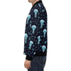 Cartoon Jellyfish Print Pattern Men's Bomber Jacket-grizzshop