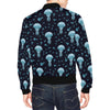 Cartoon Jellyfish Print Pattern Men's Bomber Jacket-grizzshop