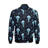 Cartoon Jellyfish Print Pattern Men's Bomber Jacket-grizzshop