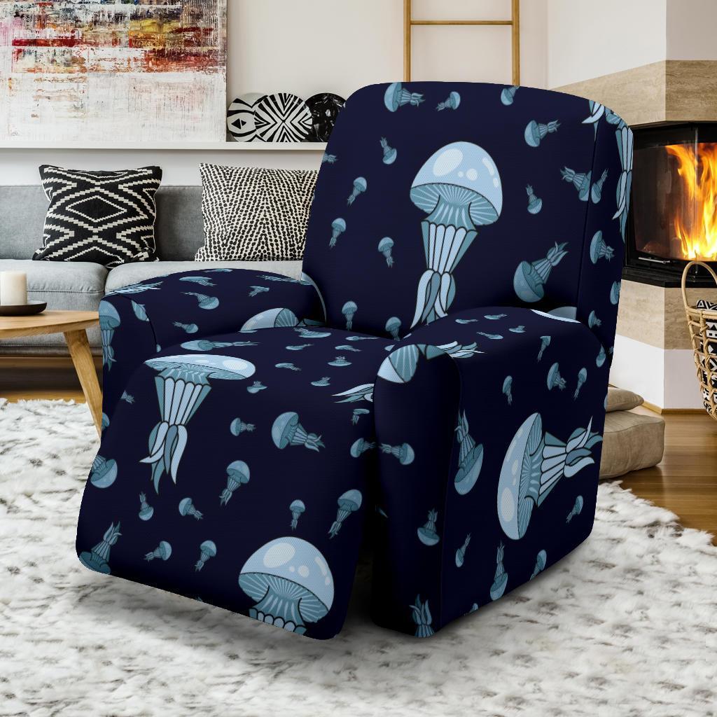 Cartoon Jellyfish Print Pattern Recliner Cover-grizzshop