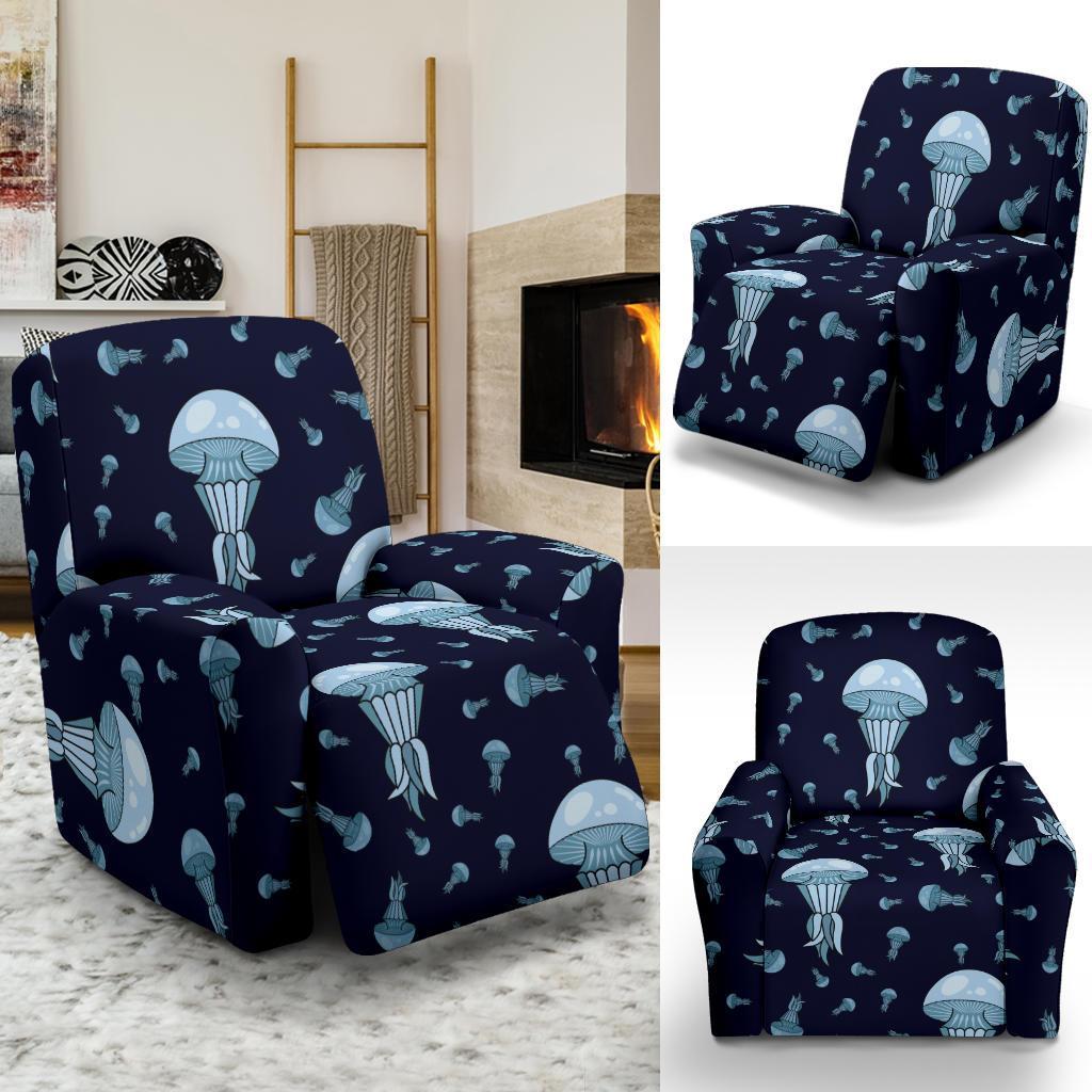 Cartoon Jellyfish Print Pattern Recliner Cover-grizzshop