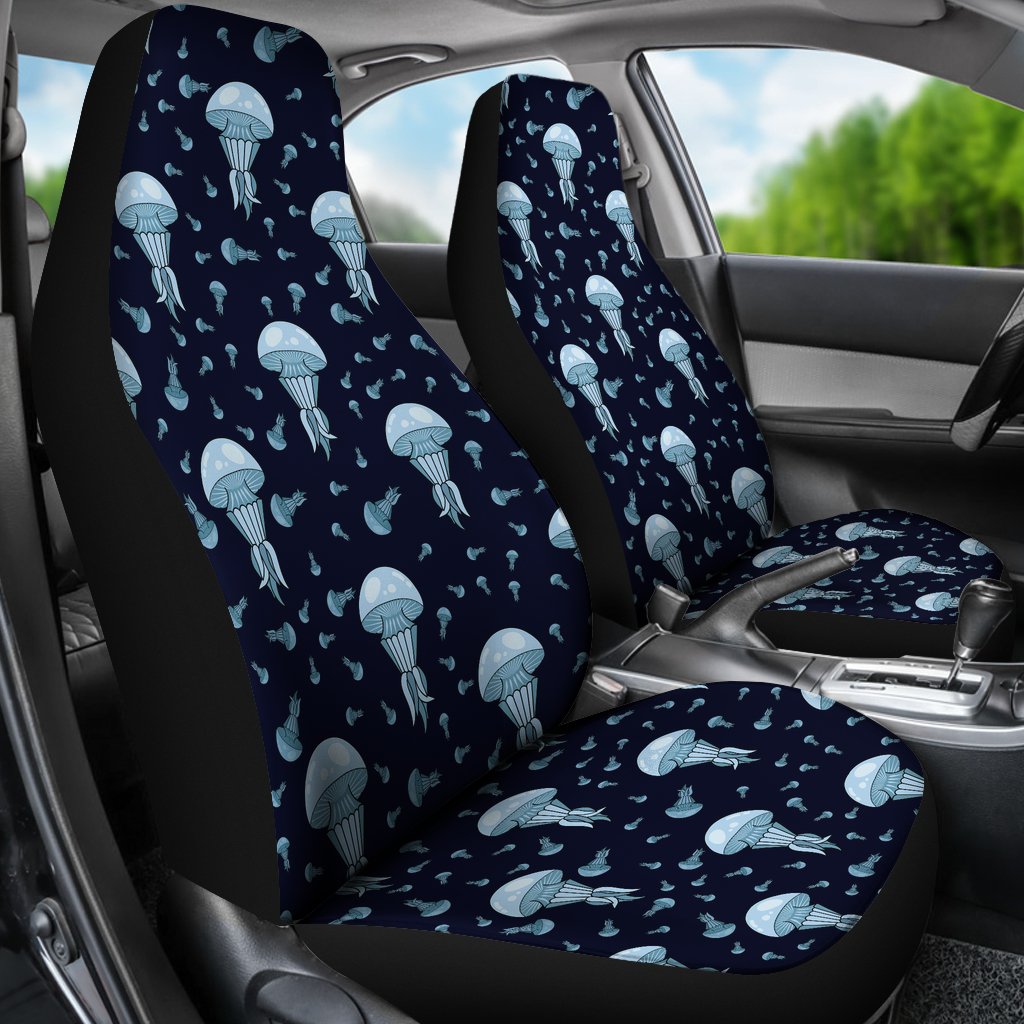 Cartoon Jellyfish Print Pattern Universal Fit Car Seat Cover-grizzshop
