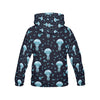 Cartoon Jellyfish Print Pattern Women Pullover Hoodie-grizzshop