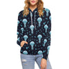 Cartoon Jellyfish Print Pattern Women Pullover Hoodie-grizzshop