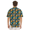 Cartoon Lion And Forest Print Pattern Men's Short Sleeve Shirts-grizzshop