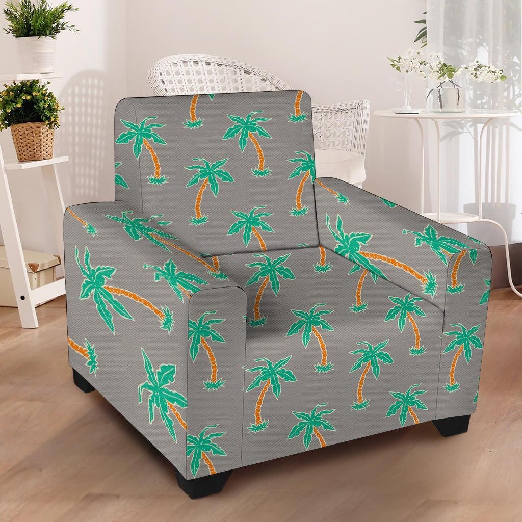 Cartoon Palm Tree Hawaiian Print Armchair Cover-grizzshop