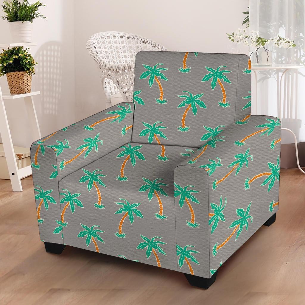 Cartoon Palm Tree Hawaiian Print Armchair Cover-grizzshop