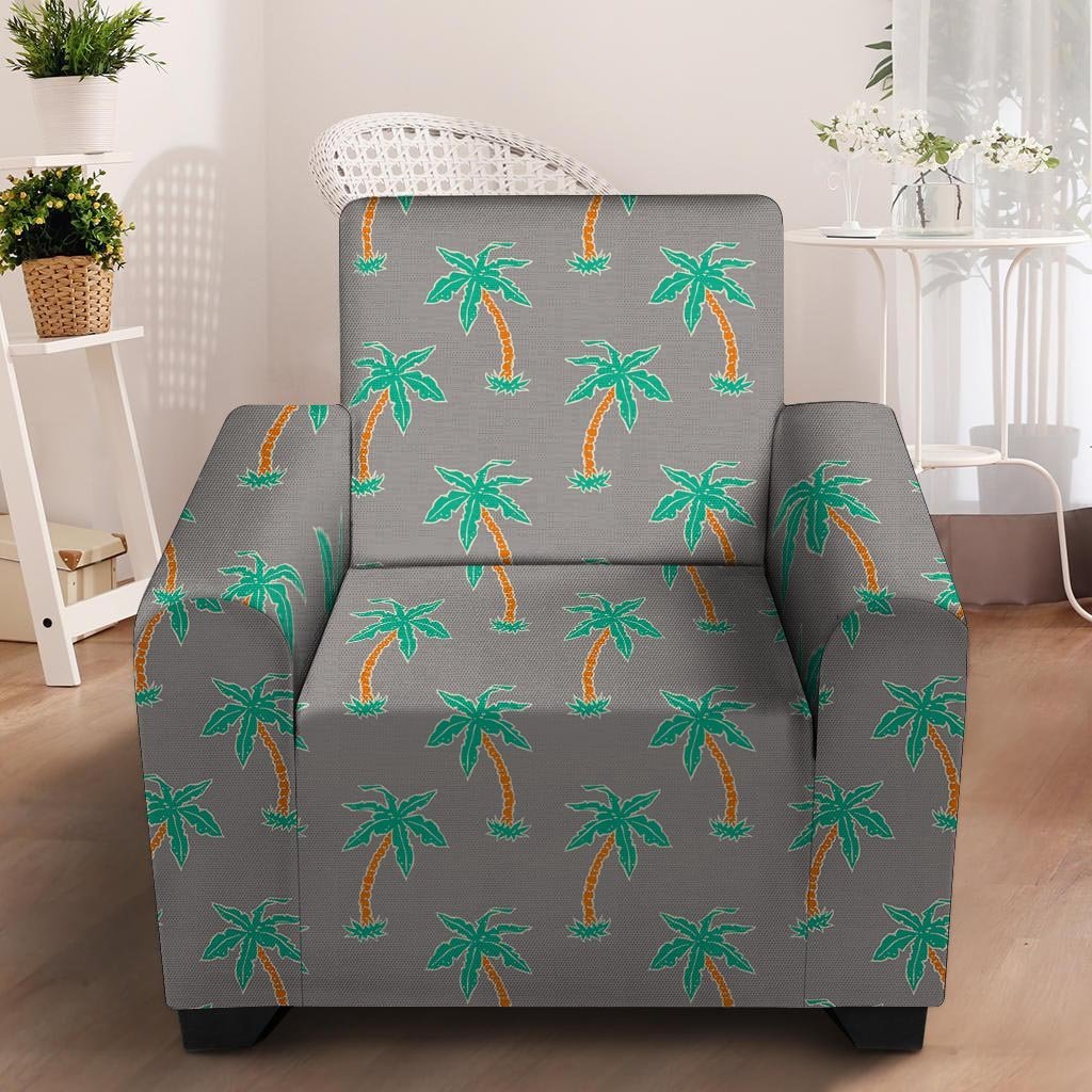 Cartoon Palm Tree Hawaiian Print Armchair Cover-grizzshop