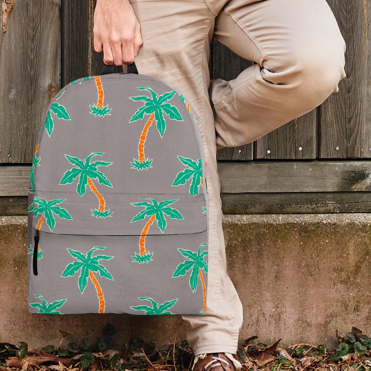 Cartoon Palm Tree Hawaiian Print Backpack-grizzshop