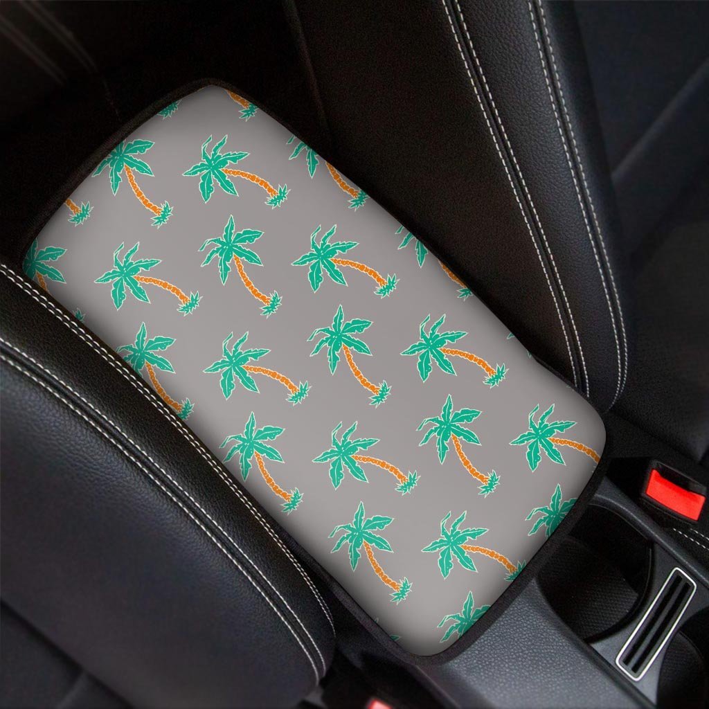 Cartoon Palm Tree Hawaiian Print Car Console Cover-grizzshop