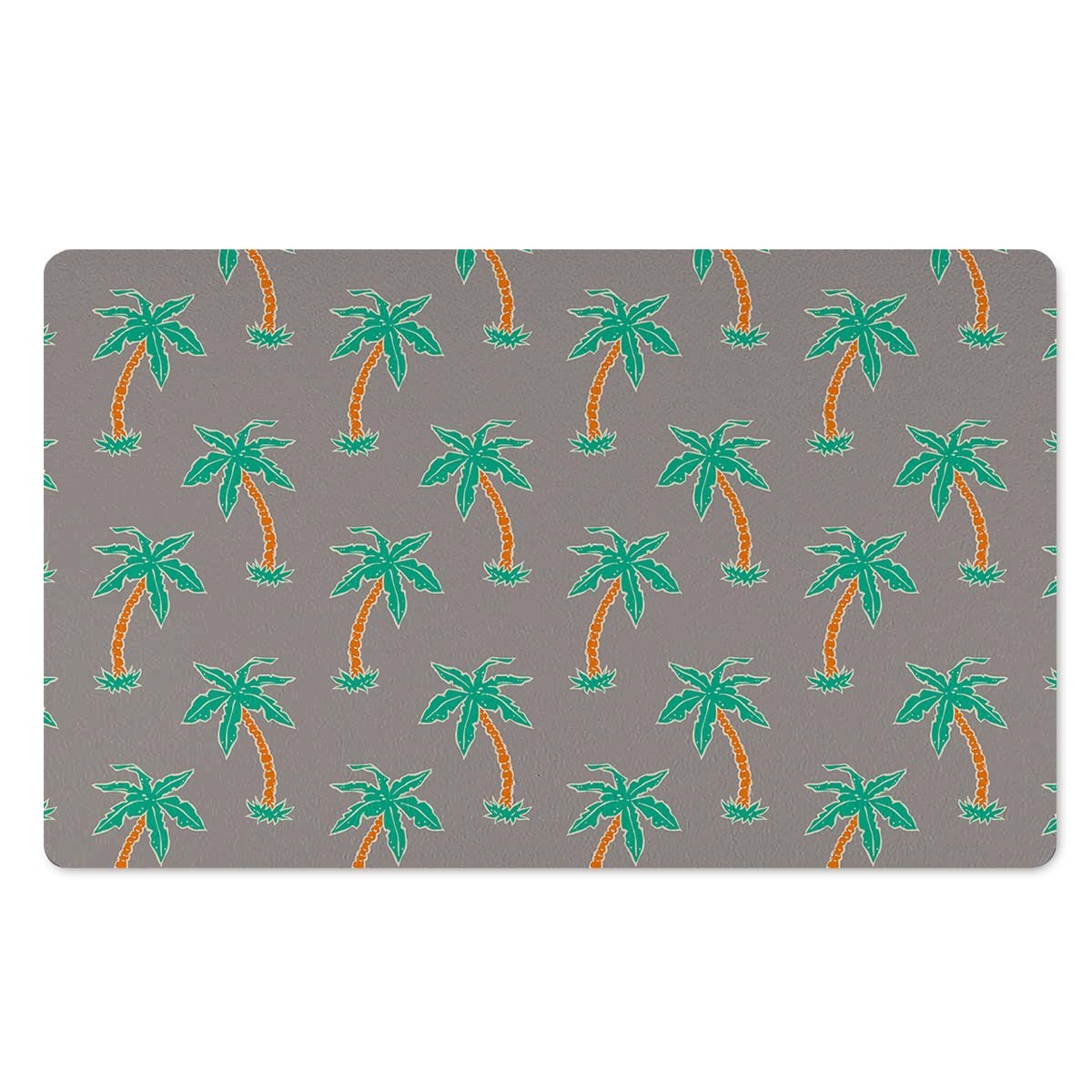 Cartoon Palm Tree Hawaiian Print Door Mat-grizzshop