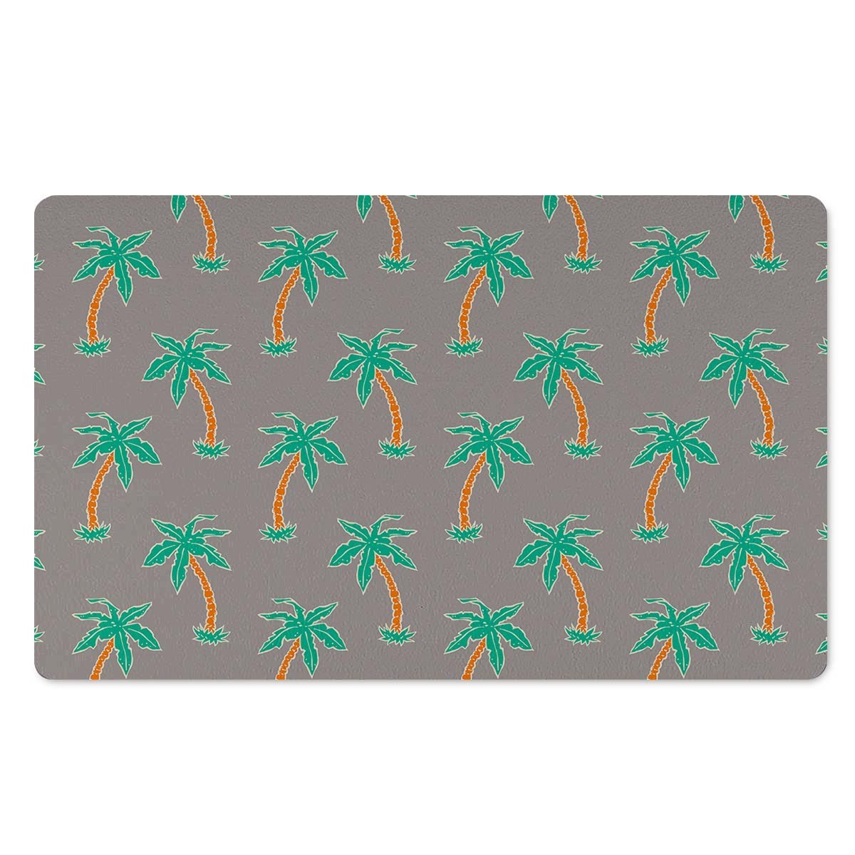 Cartoon Palm Tree Hawaiian Print Door Mat-grizzshop