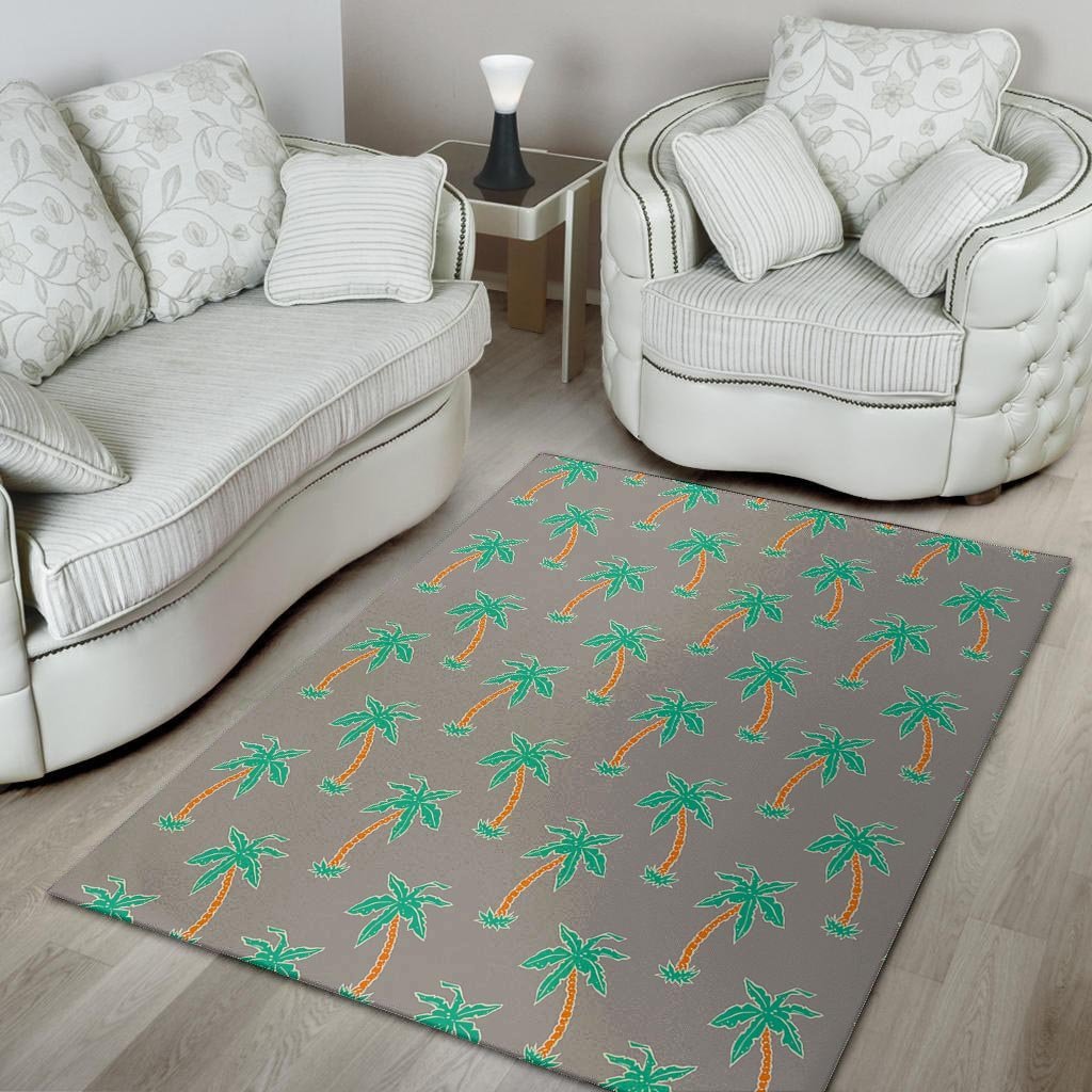 Cartoon Palm Tree Hawaiian Print Floor Mat-grizzshop