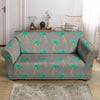 Cartoon Palm Tree Hawaiian Print Loveseat Cover-grizzshop