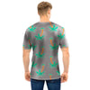 Cartoon Palm Tree Hawaiian Print Men T Shirt-grizzshop