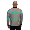 Cartoon Palm Tree Hawaiian Print Men's Bomber Jacket-grizzshop