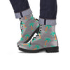 Cartoon Palm Tree Hawaiian Print Men's Boots-grizzshop