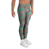 Cartoon Palm Tree Hawaiian Print Men's Leggings-grizzshop