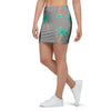 Cartoon Palm Tree Hawaiian Print Mini Skirt-grizzshop