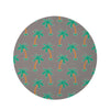 Cartoon Palm Tree Hawaiian Print Round Rug-grizzshop