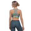 Cartoon Palm Tree Hawaiian Print Sports Bra-grizzshop